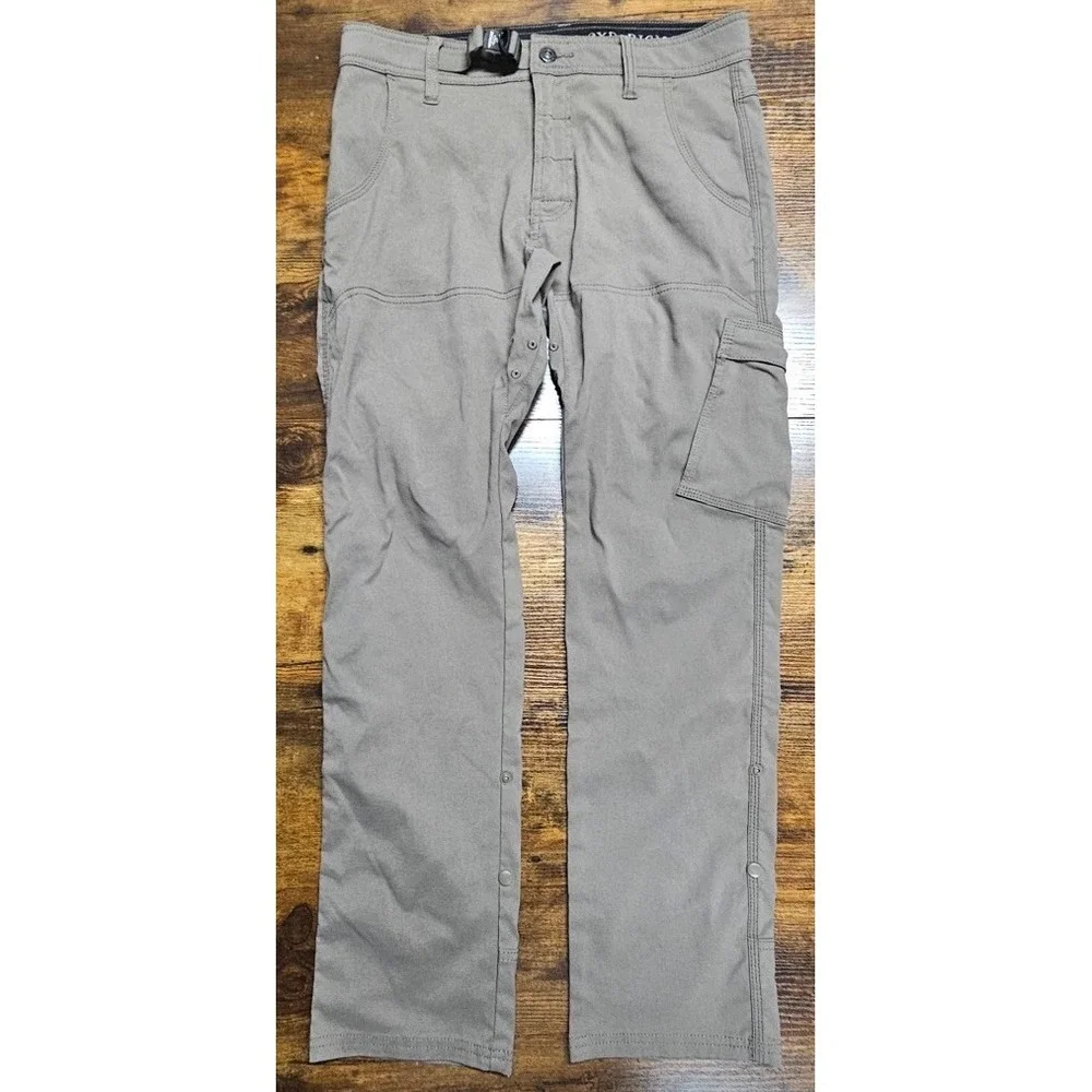 Prana Zion Straight Fit Cargo Pants Adult Size 30x29 Nylon Stretch Tan‎ Pocket